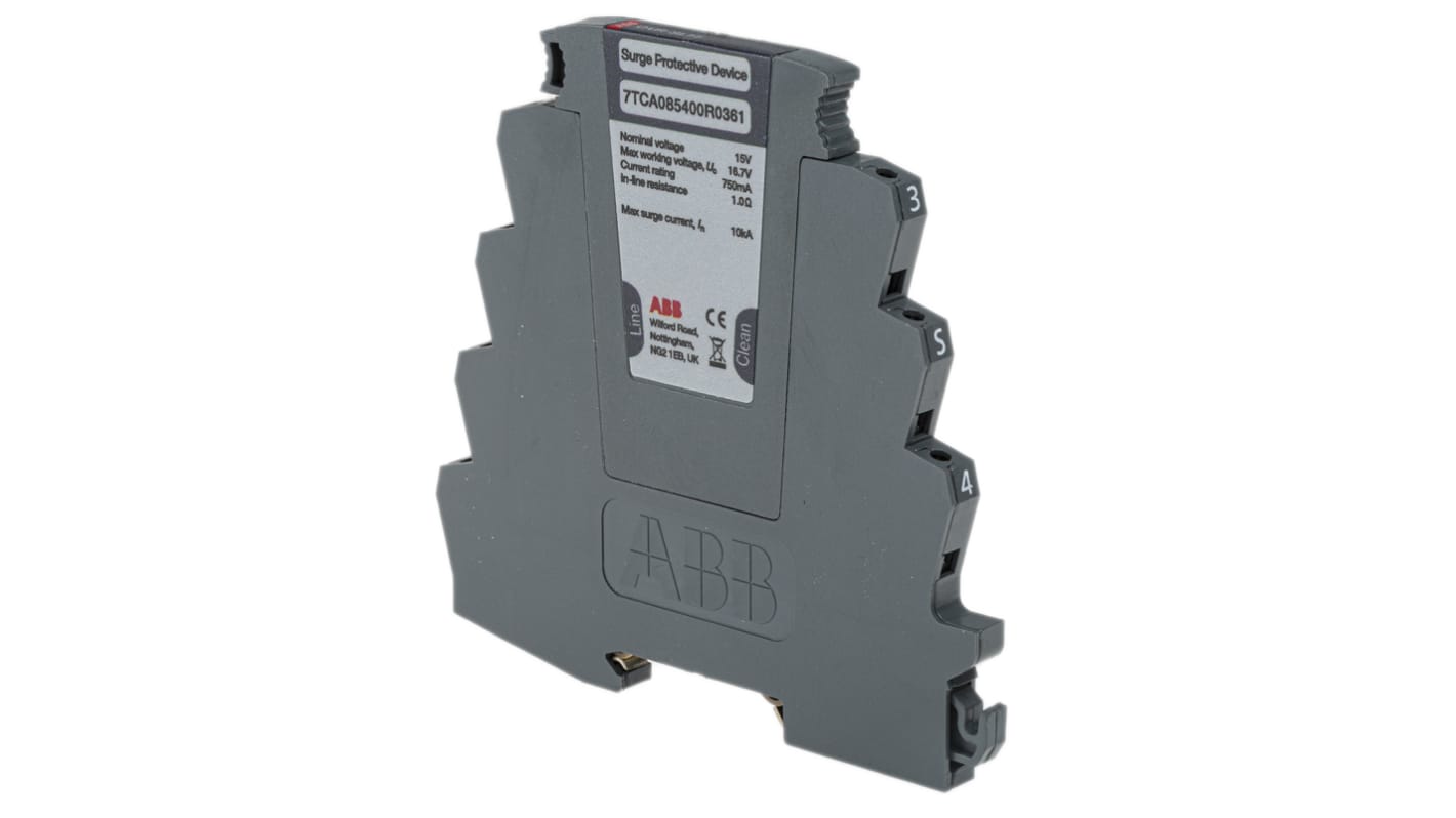 ABB OVR Überspannungsschutzgerät Überlastschutzgerät 20kA 16,7 V, DIN-Schienen Montage, 106.5 x 7 x 104.6mm, -40°C→+80°C