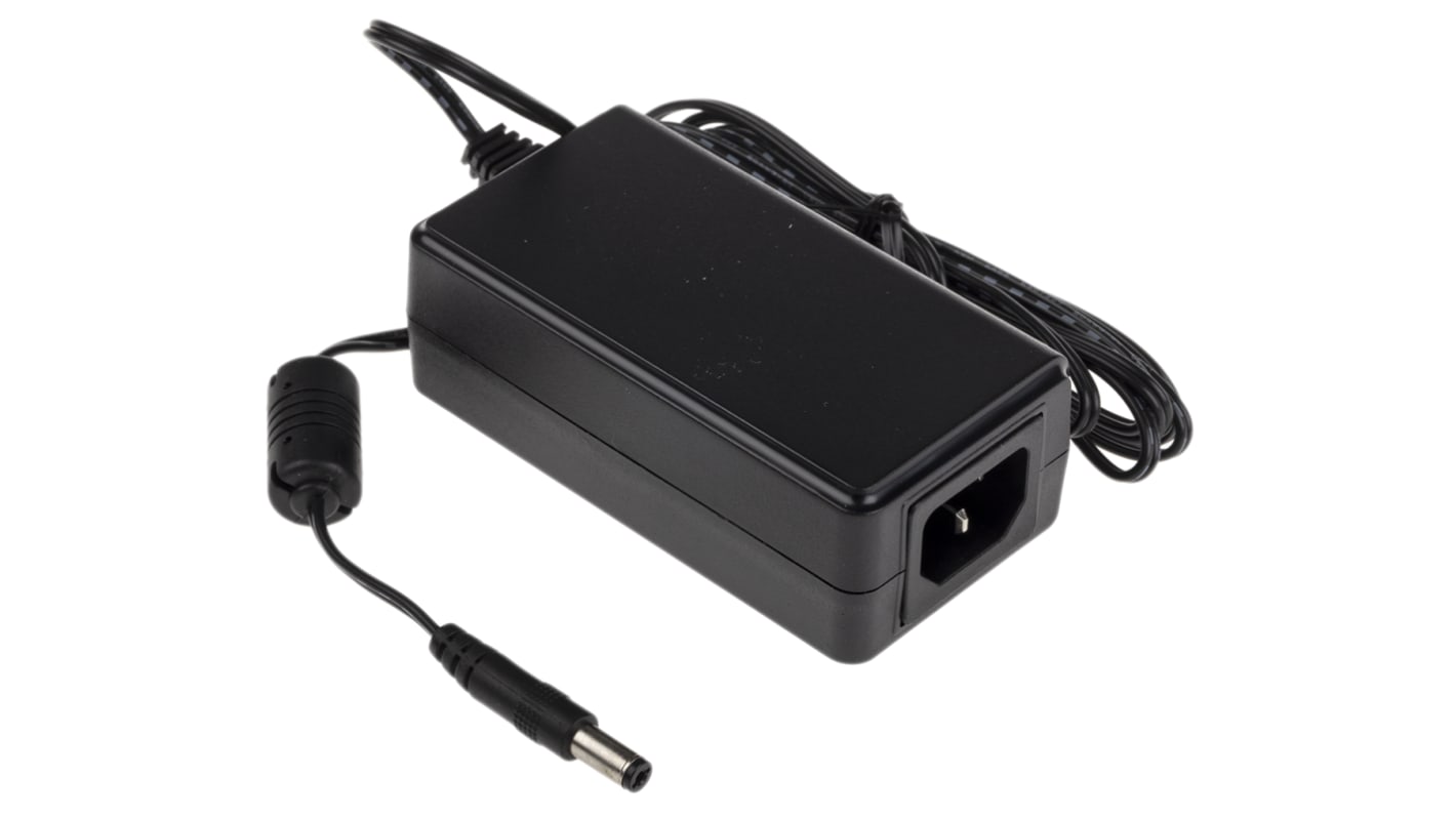 Adapter AC/DC Uwy 15V dc Iwy 2A Złącze 2,1 x 5,5 mm 30W, typ wtyczki: Złącze 3-stykowe IEC