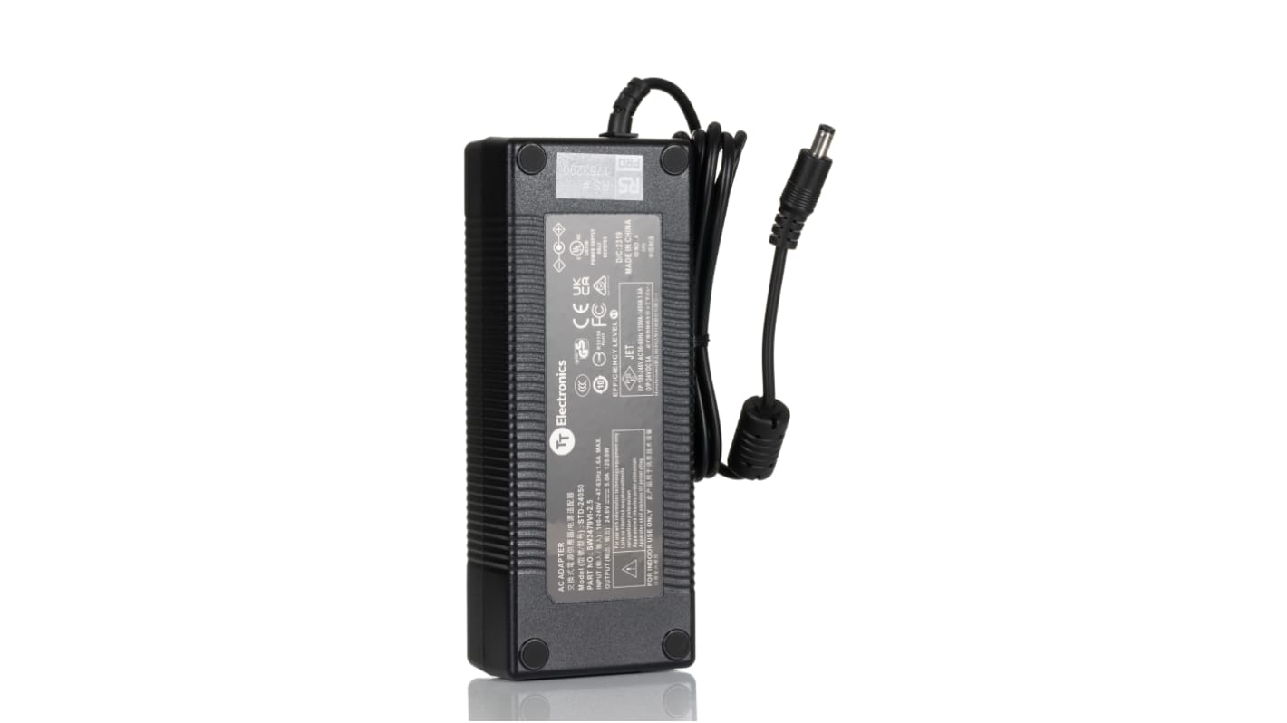 RS PRO 120W Plug-In AC/DC Adapter 24V dc Output, 5A Output