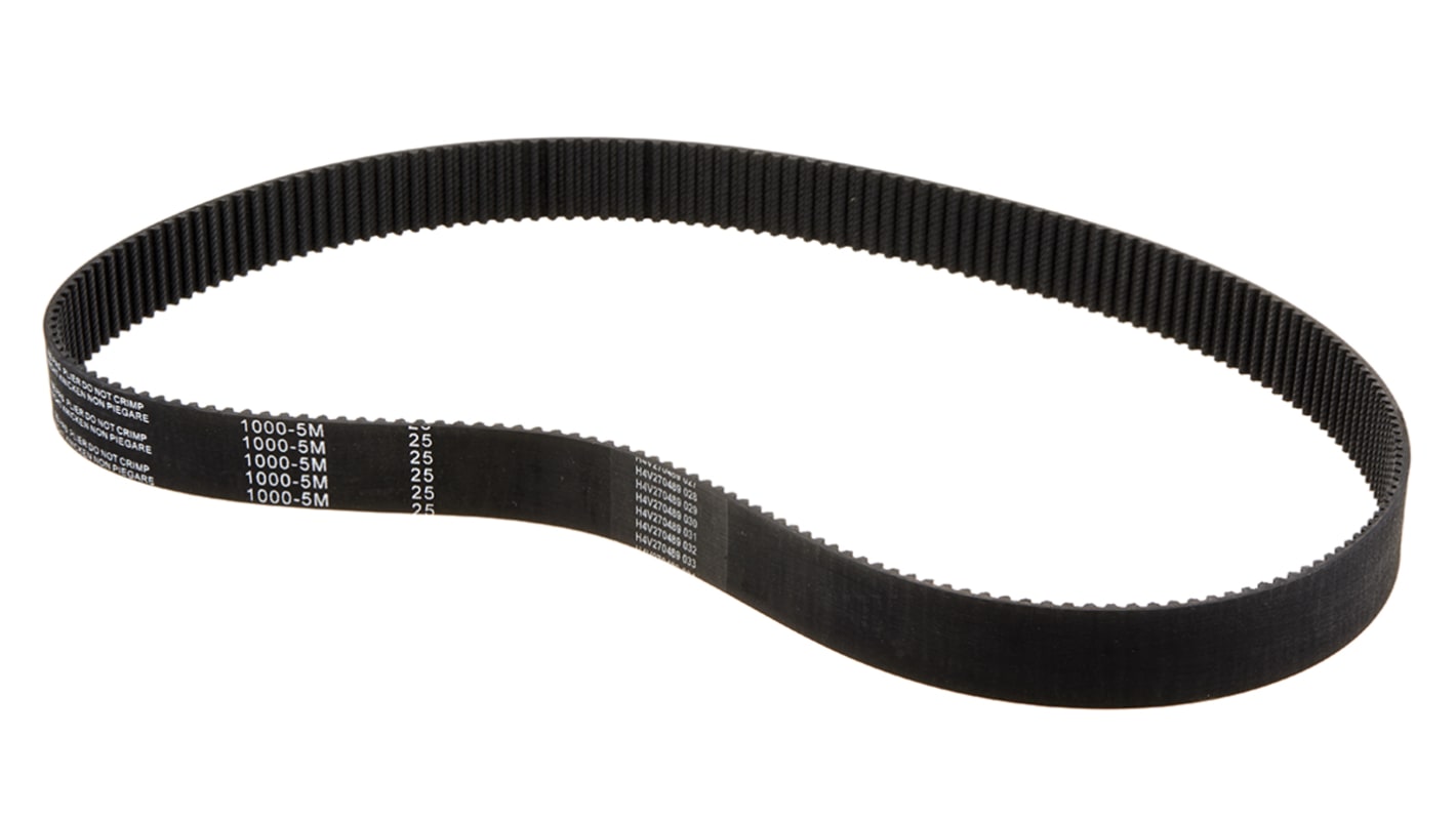 RS PRO Gummi Zahnriemen 200 Zähne, Teilung 5mm, Maße 25mm x 1000mm