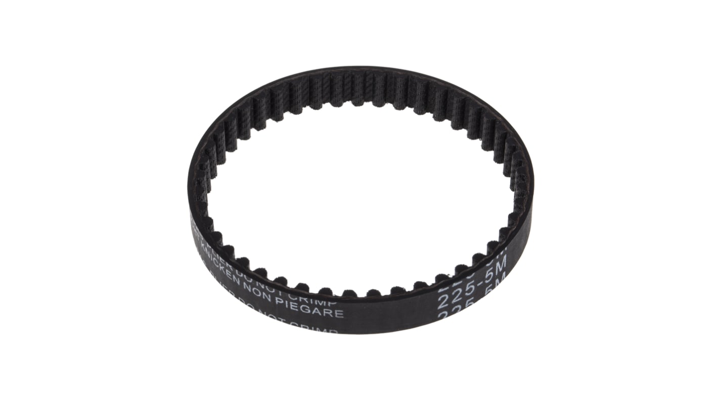 RS PRO Gummi Zahnriemen 45 Zähne, Teilung 5mm, Maße 9mm x 225mm
