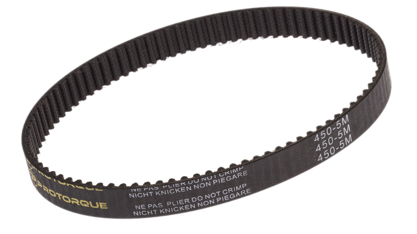 RS PRO Gummi Zahnriemen 90 Zähne, Teilung 5mm, Maße 15mm x 450mm