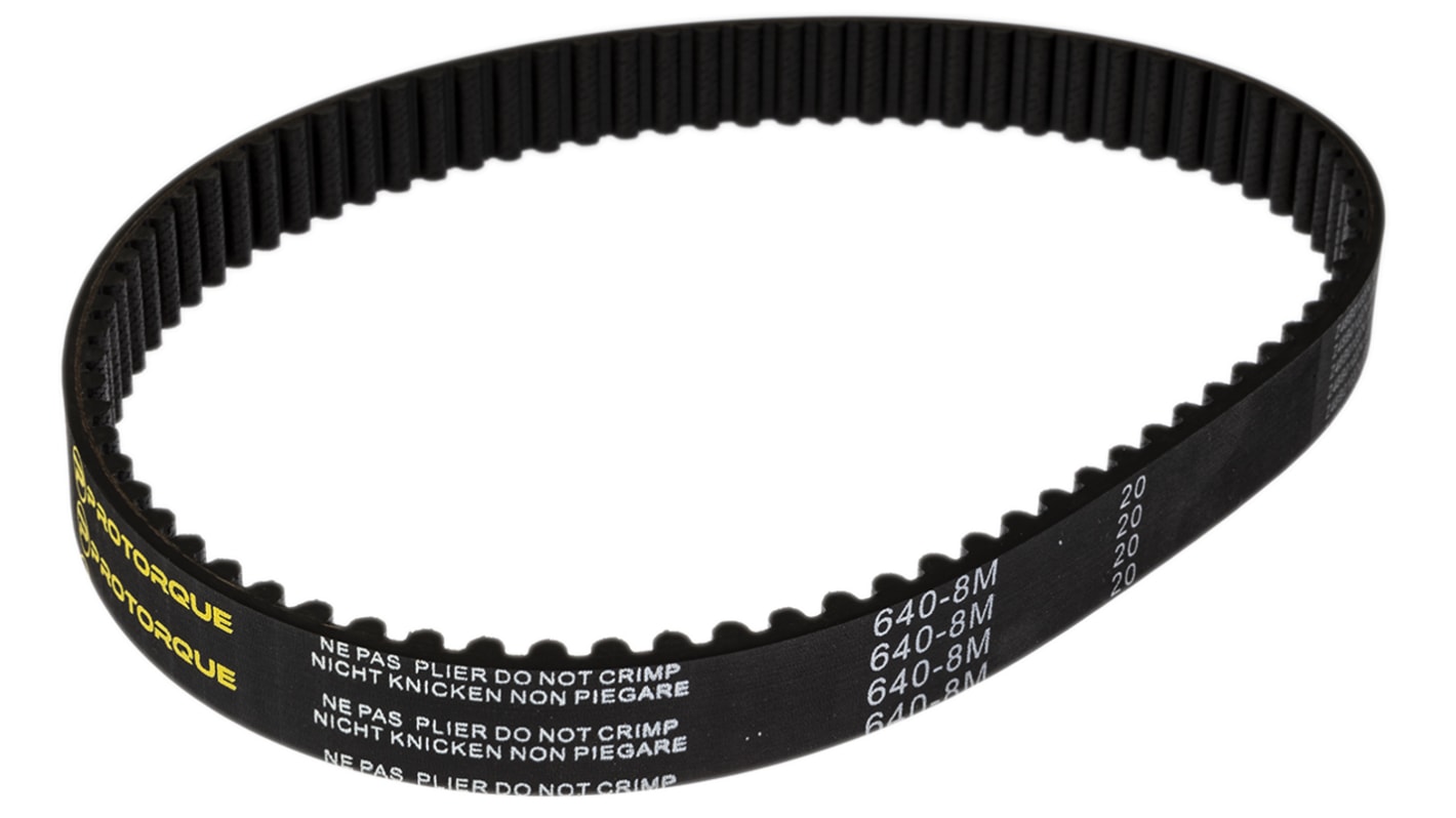 RS PRO Timing Belt, 80 Teeth, 640mm Length, 20mm Width