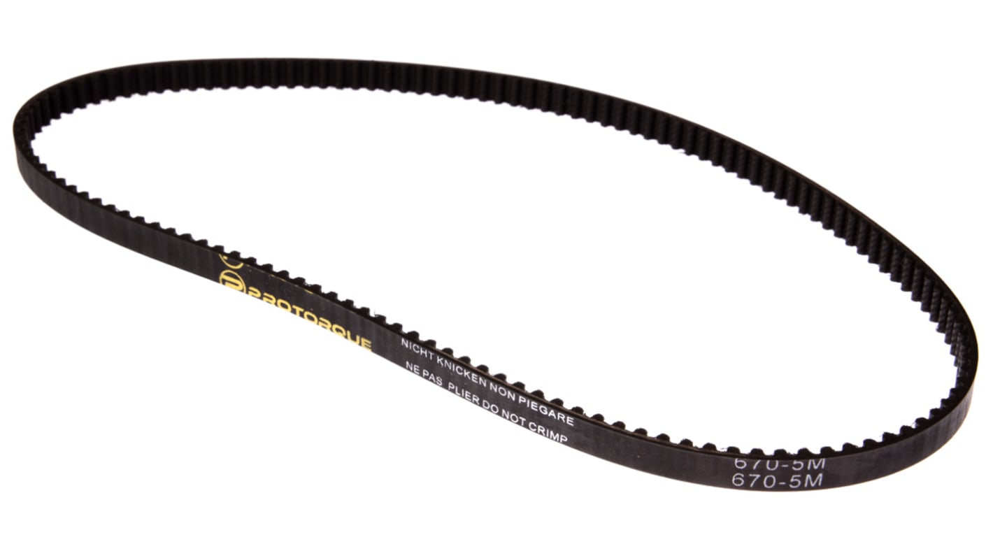 RS PRO Timing Belt, 134 Teeth, 670mm Length, 9mm Width