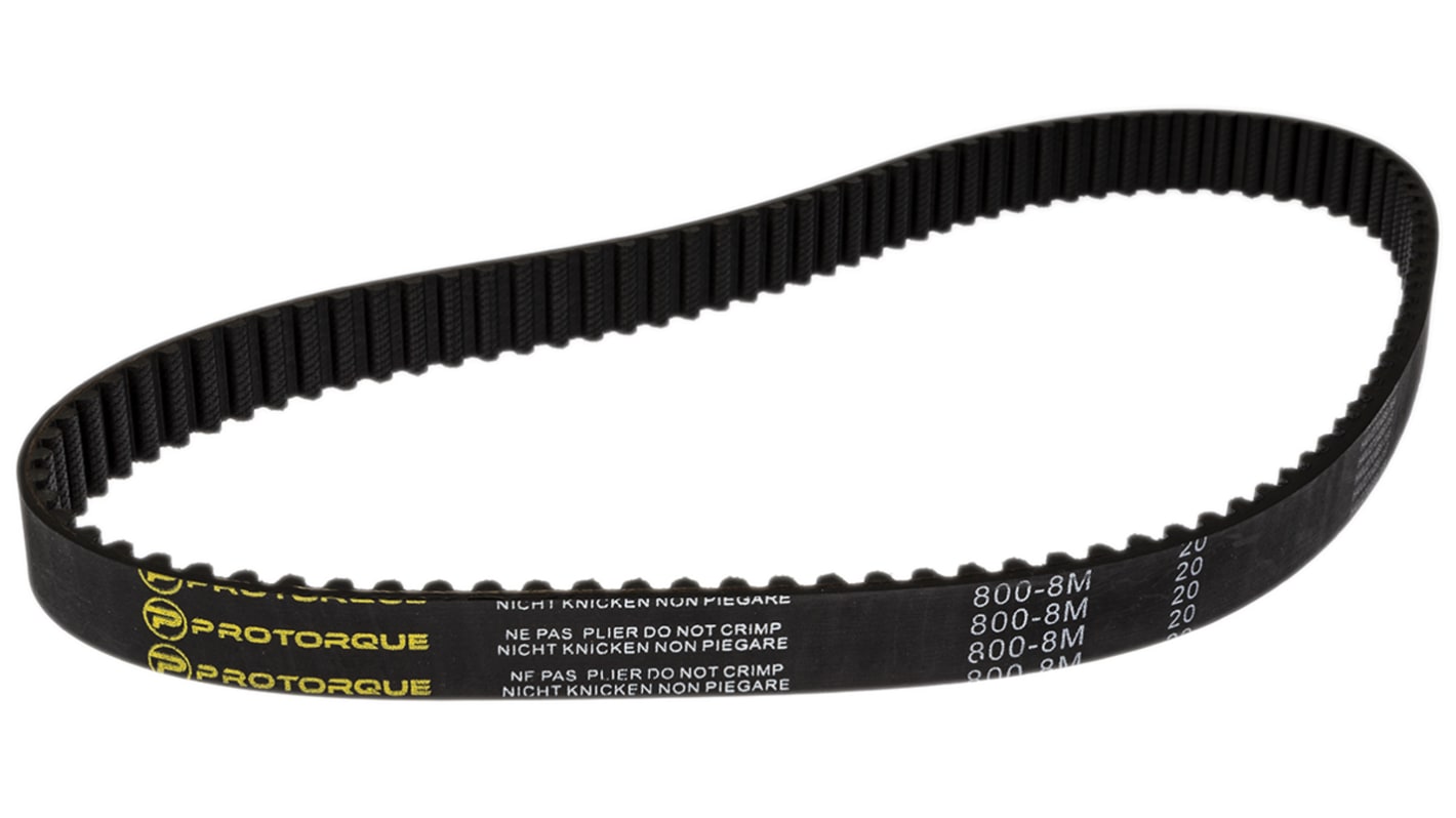 RS PRO Gummi Zahnriemen 100 Zähne, Teilung 8mm, Maße 20mm x 800mm