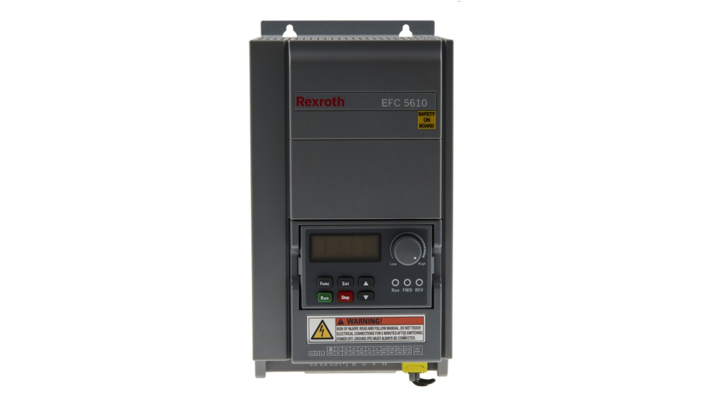 Variador de frecuencia Bosch Rexroth serie EFC 5610, 4 kW, 380 V ac, 3 fases, 9,7 A, 0 → 400Hz, IP20, CANOpen