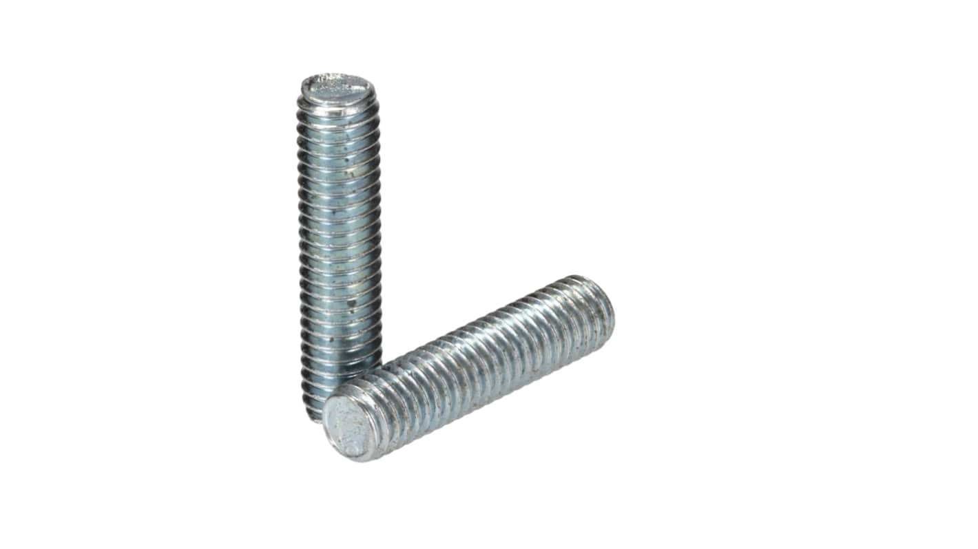 Tige filetée Acier doux Zingué RS PRO, M6 x 25mm