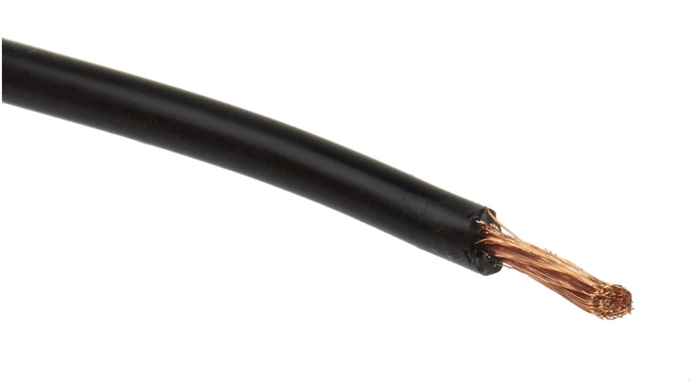 Cable de conexión Staubli, área transversal 1 mm² Entornos hostiles Filamentos del Núcleo 511 / 0,05 mm Negro, 1,5 kV,