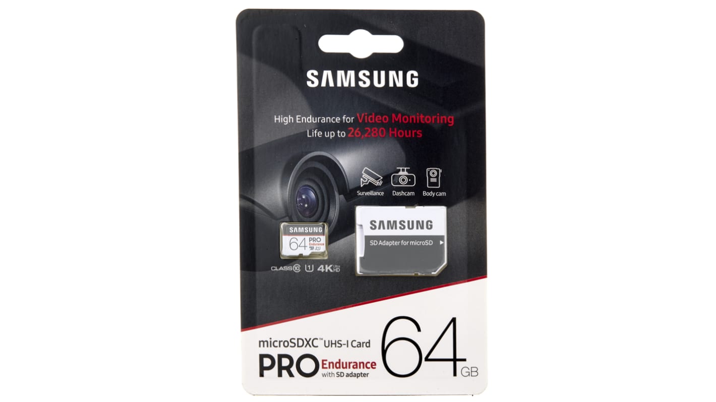 Samsung PRO Endurance MicroSD Micro SD Karte 64 GB Class 10, XC
