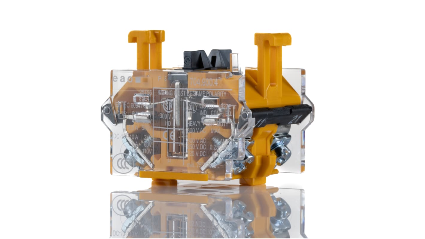 EAO 704 Series Contact Block for Use with Series 04 Switches, 500V ac, 1CO