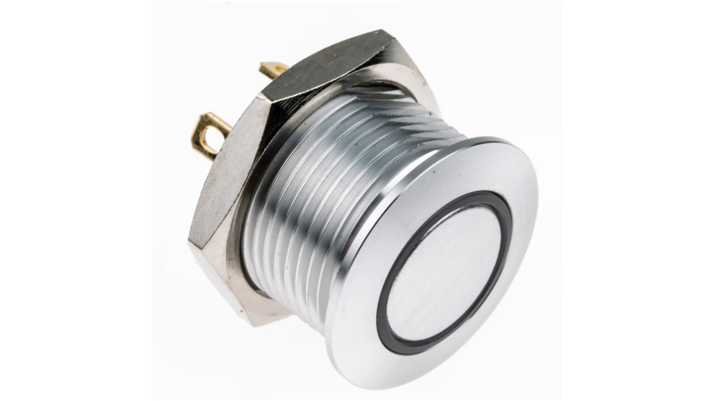 RS PRO Illuminated Push Button Switch, Momentary, Panel Mount, 16mm Cutout, SPST, Green, Red LED, 36V dc, IP67