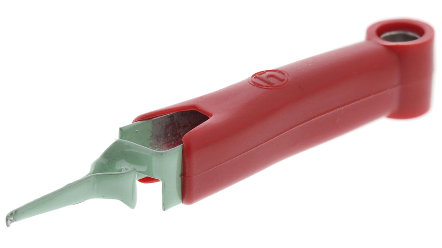 Hirschmann Test & Measurement Red Mini Test Clip, 6A Rating