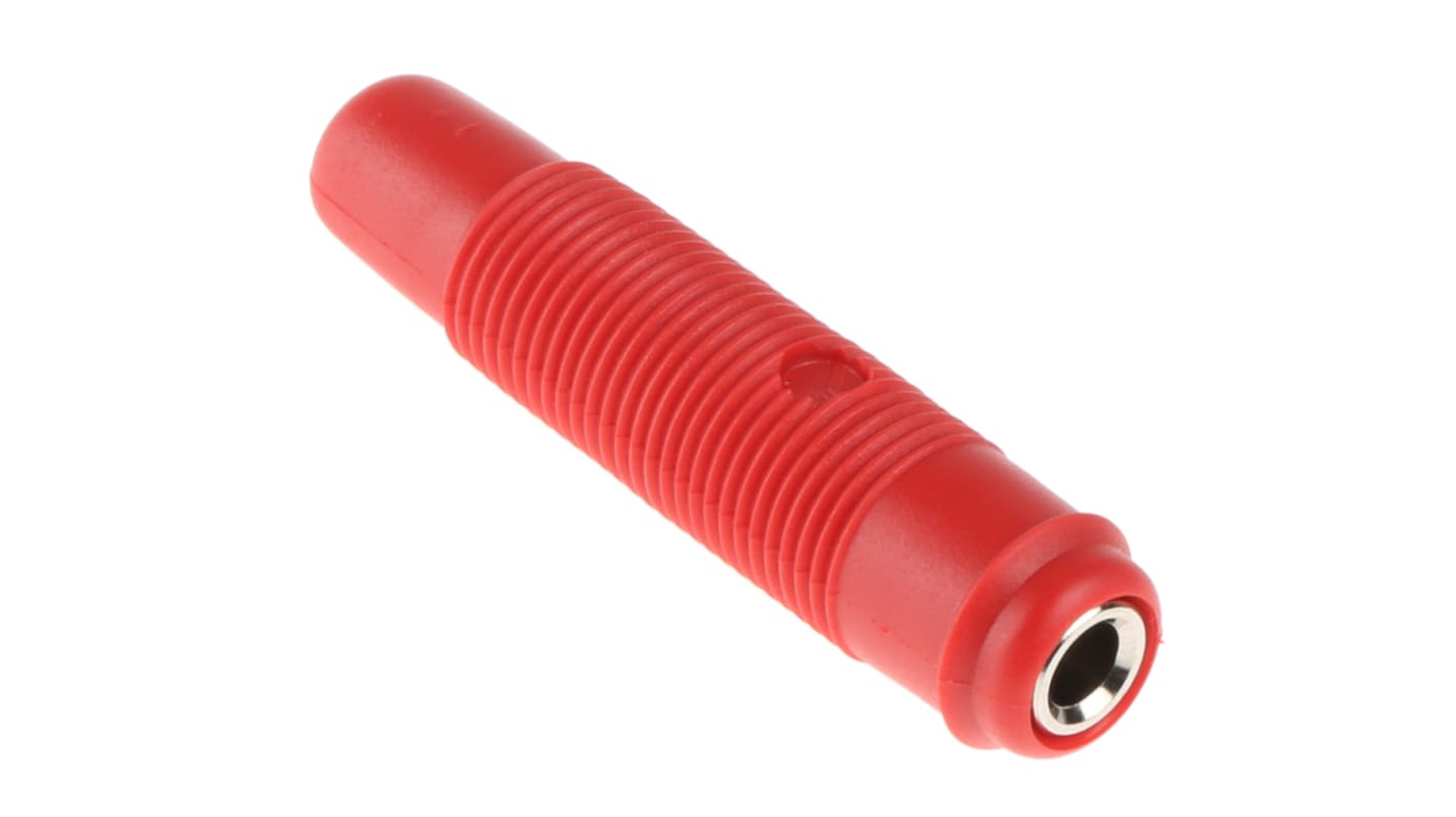 Hirschmann Test & Measurement Red Female Banana Socket, 4 mm Connector, Solder Termination, 16A, 60V dc, Nickel Plating