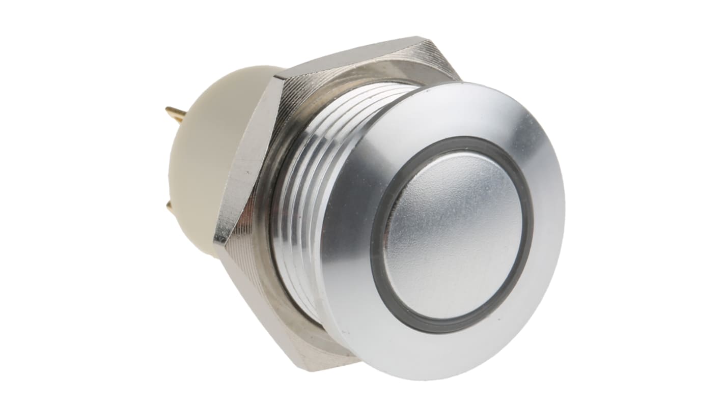 RS PRO Illuminated Push Button Switch, Latching, Panel Mount, 16mm Cutout, SPST, Green LED, 36V dc, IP67