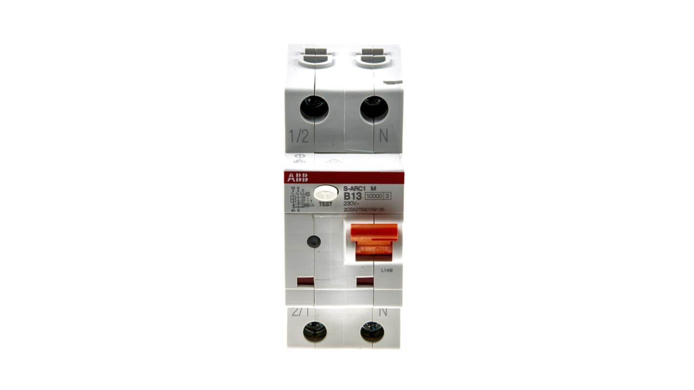 Interruptor automático 1P+N, 13A, Curva Tipo B, Poder de corte 10 kA S-ARC1 M B13, Montaje en Carril DIN