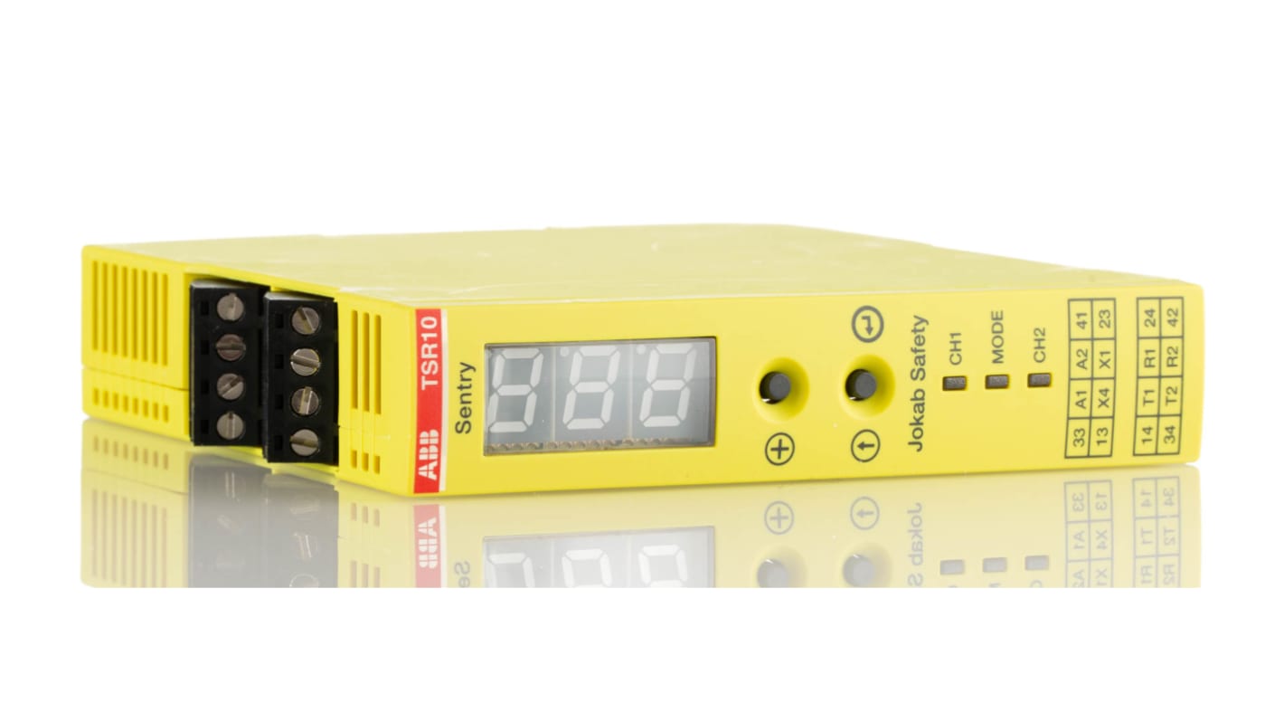 ABB Jokab TSR10 Time Delay Safety Relay, 24V dc, Dual-Channel, 4 Safety Contacts