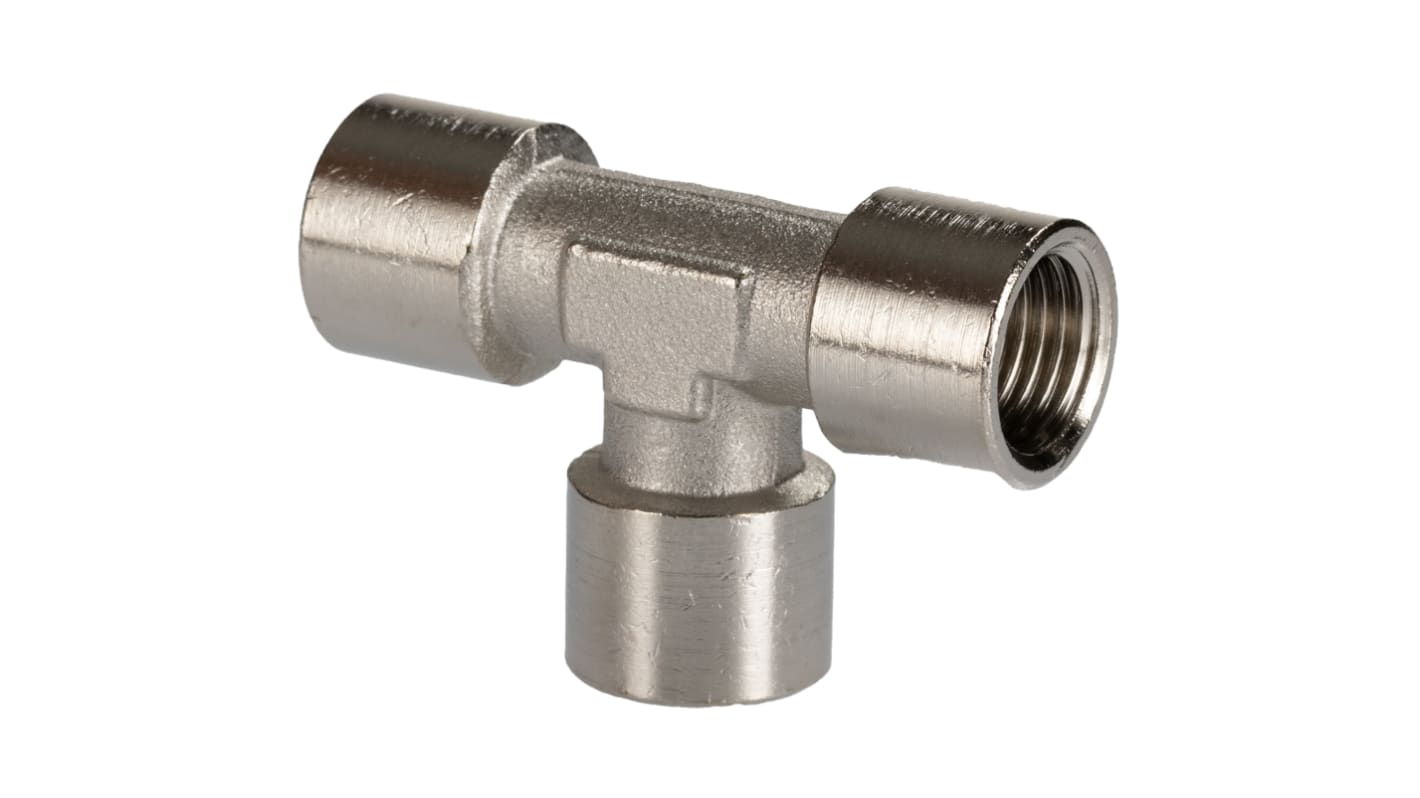 RS PRO Fitting, Tee Threaded Fitting, Female G 1/4in to Female G 1/4in