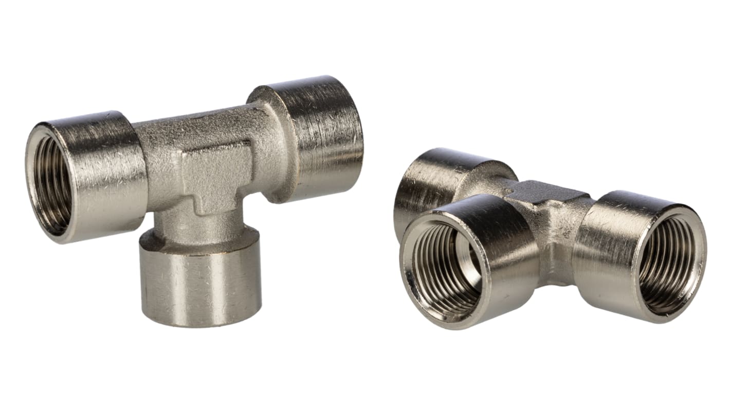 RS PRO Fitting, Tee Threaded Fitting, Female G 3/8in to Female G 3/8in