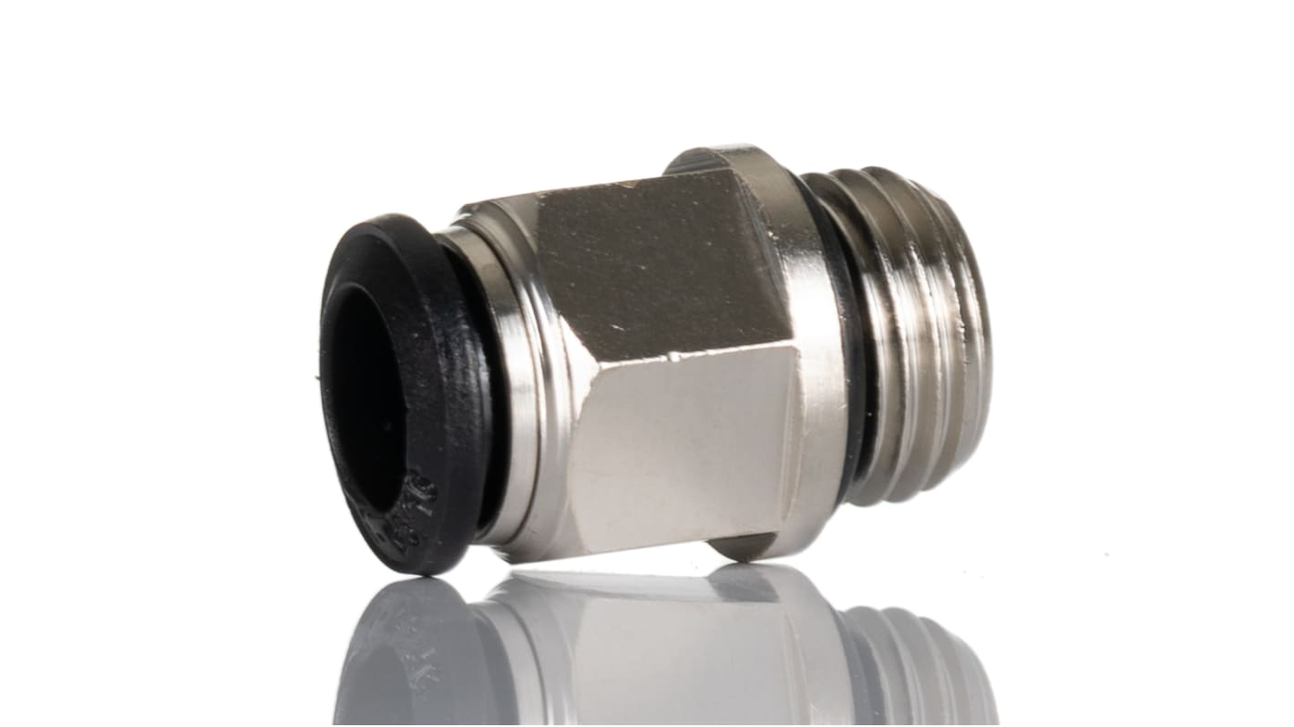 RS PRO Push-in Fitting, G 1/4 Male to Push In 8 mm, Threaded-to-Tube Connection Style