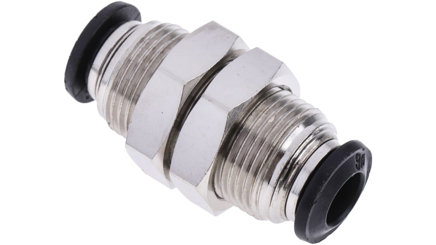 RS PRO Push-in Fitting, Push In 6 mm to Push In 6 mm, Tube-to-Tube Connection Style