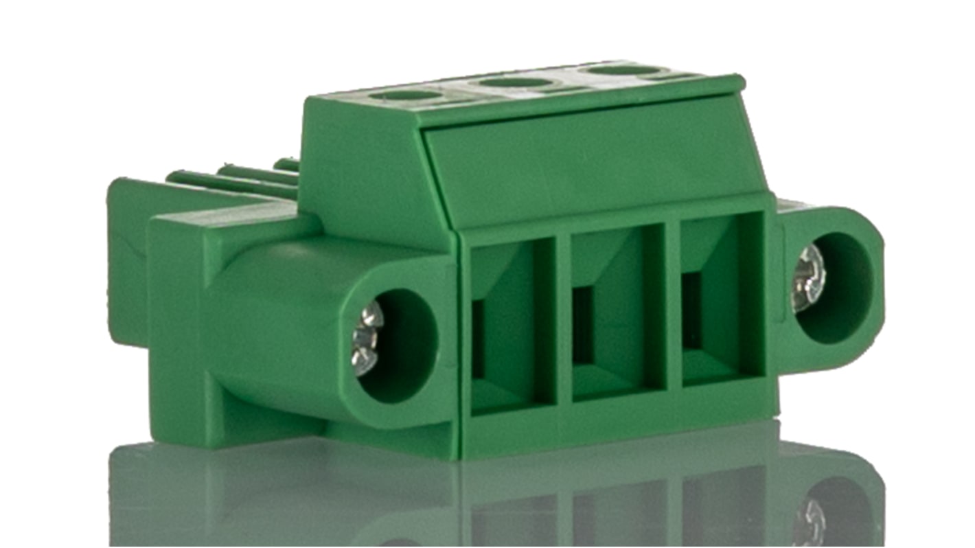 Phoenix Contact, 7.62mm Pitch, DFK-PC 4/ 2-GF-7.62, 2 Way, , Pluggable Terminal Block, Feed Through Header, Direct