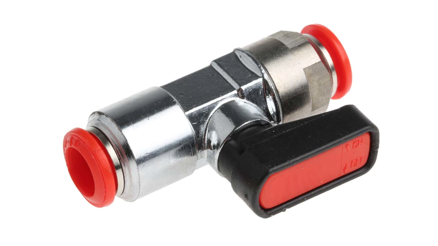 RS PRO Handle Pneumatic Relay Micro Valve, Push in 8 mm, 2.5mm, III B