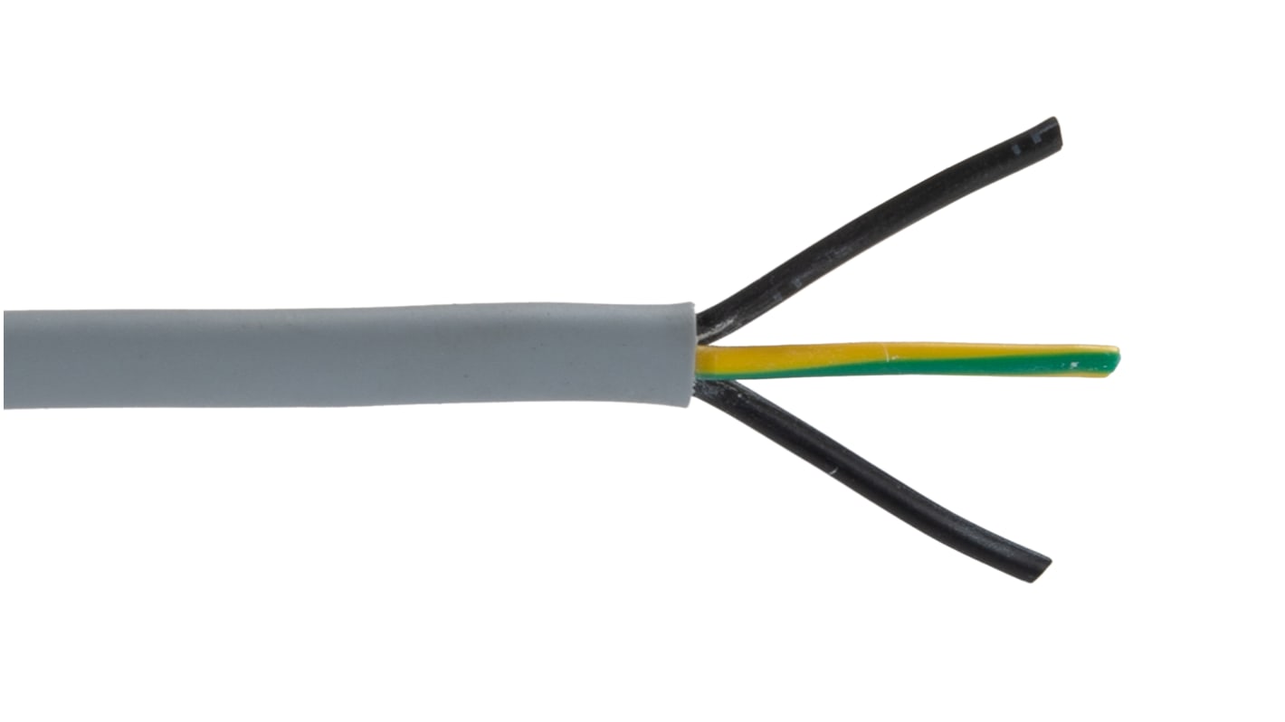 Belden 3GB Control Cable, 3 Cores, 0.75 mm², YY, Unscreened, 50m, Grey PVC Sheath