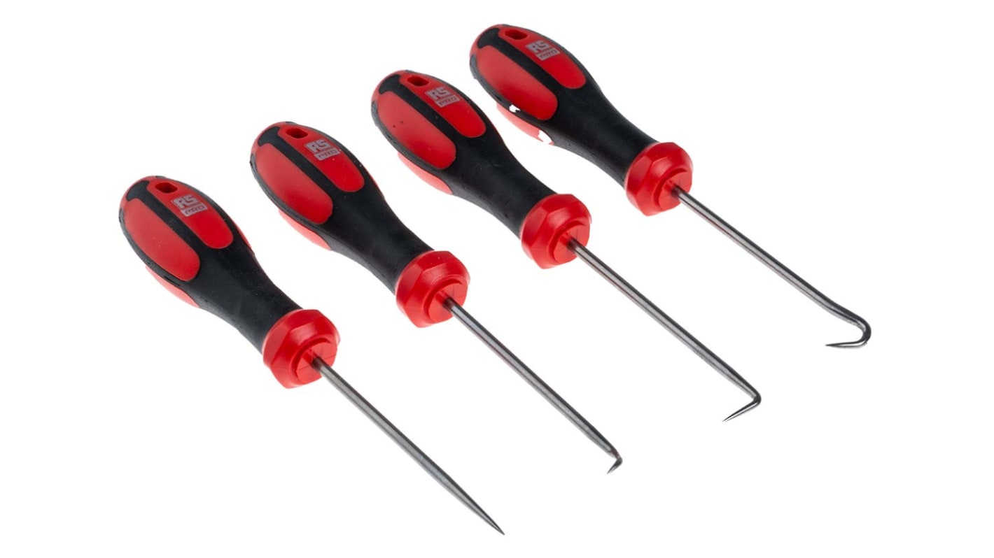 RS PRO 4 Piece Hook and Pick Set with No Storage