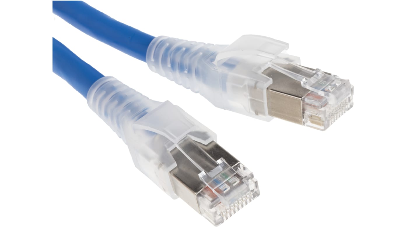 Belden Cat6 Male RJ45 to Male RJ45 Ethernet Cable, S/FTP, Blue LSZH Sheath, 3m, Low Smoke Zero Halogen (LSZH)