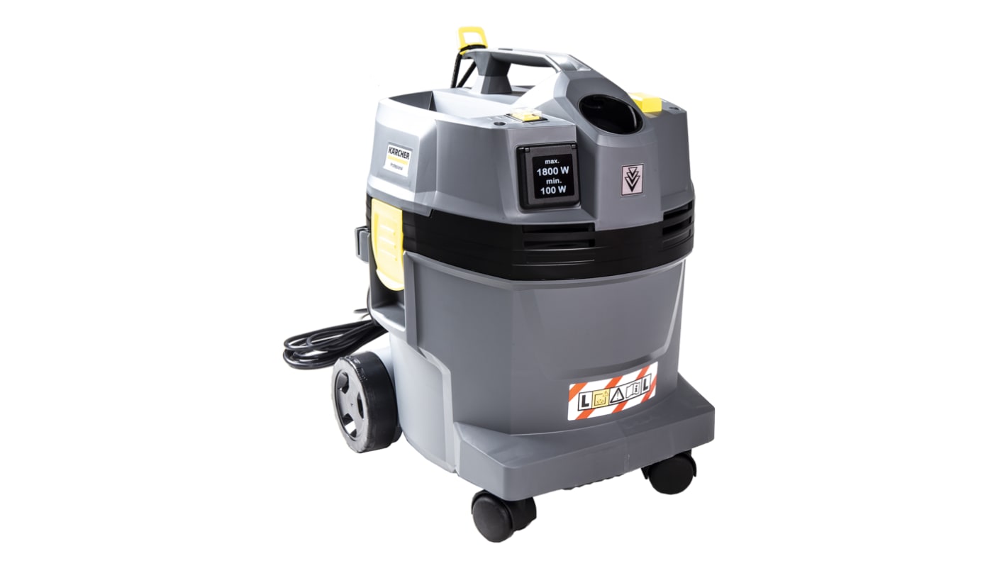 Aspiradora Karcher NT 22/1 con bolsa de 22L, de 220 → 240V ac, 1.3kW, para áreas húmedas/secas, cable de 6m