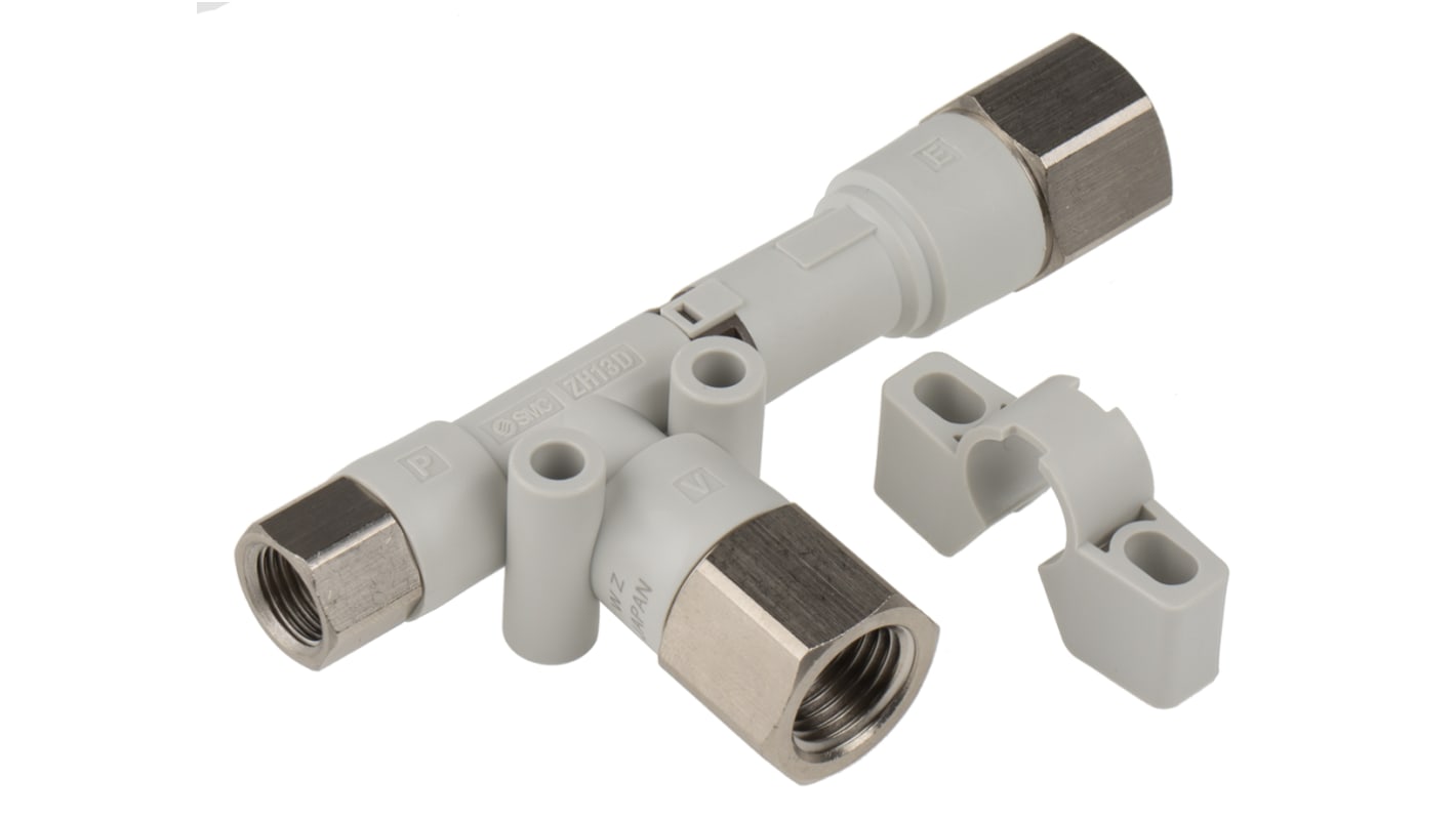 SMC Vacuum Generator, 1.3mm nozzle , -90kPa 40L/min, ZH series