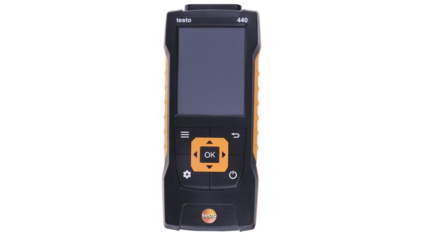 Testo 440 Data Logging Air Quality Monitor for Air Velocity, Temperature, +1370 (Temperature-TC) °C, +150