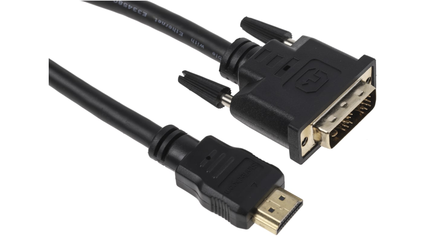 Cable HDMI Negro StarTech.com, con. A: HDMI Macho, con. B: Enlace simple DVI-D Macho, long. 2m