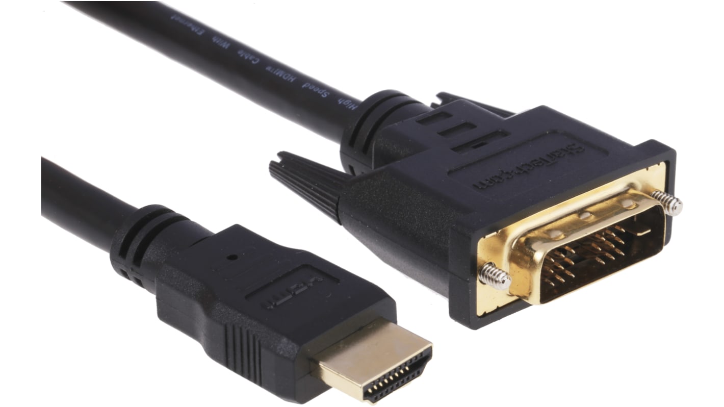 StarTech.com HDMI-Kabel A HDMI Stecker B DVI-D Single Link Stecker Hohe Geschwindigkeit 1920 x 1200 max., 1.8m, Schwarz