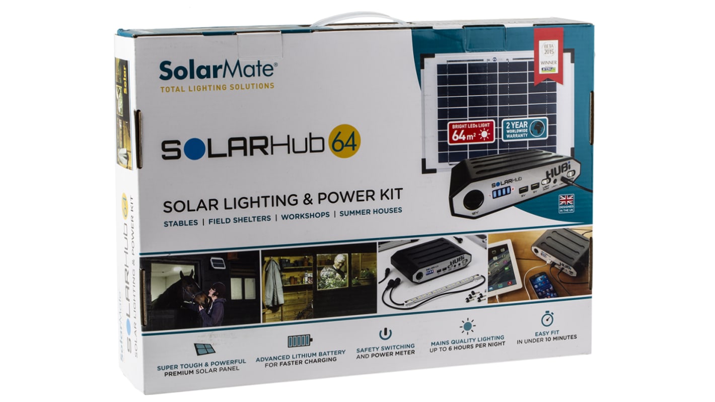 Kit de energía renovable, Policristalino, 10W, 22V, 10W