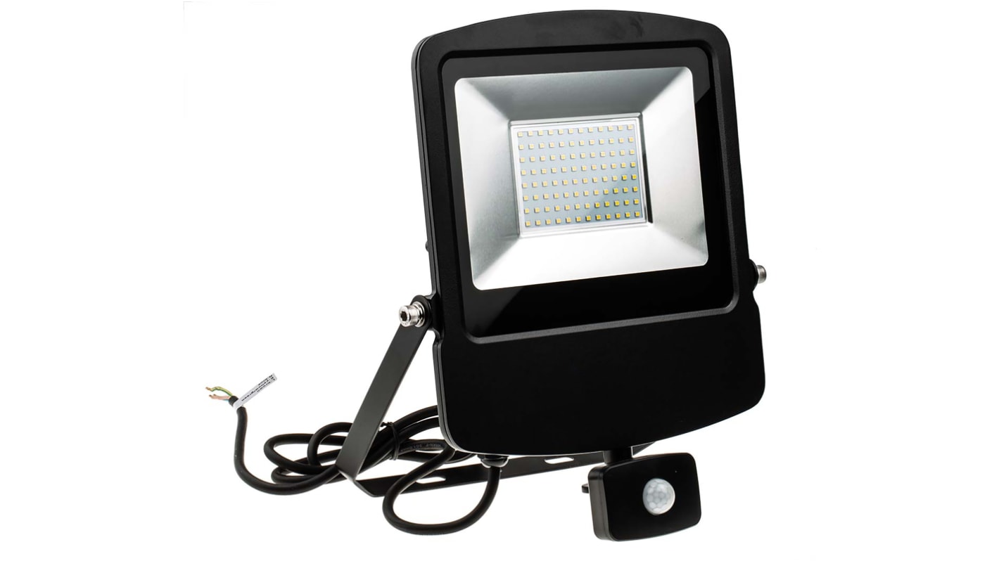 RS PRO, Security Floodlight, 70 W, 6300lm, IP65 PIR, 220 → 240 V ac