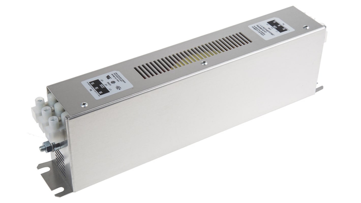 Schaffner FN351 Series 8A 440 V ac 60Hz Flange Mount RFI Filter, with Screw Terminals