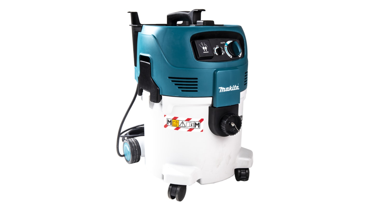 Makita VC3012M Floor Vacuum Cleaner Vacuum Cleaner for Wet/Dry Areas, 7.5m Cable, 240V ac, UK Plug