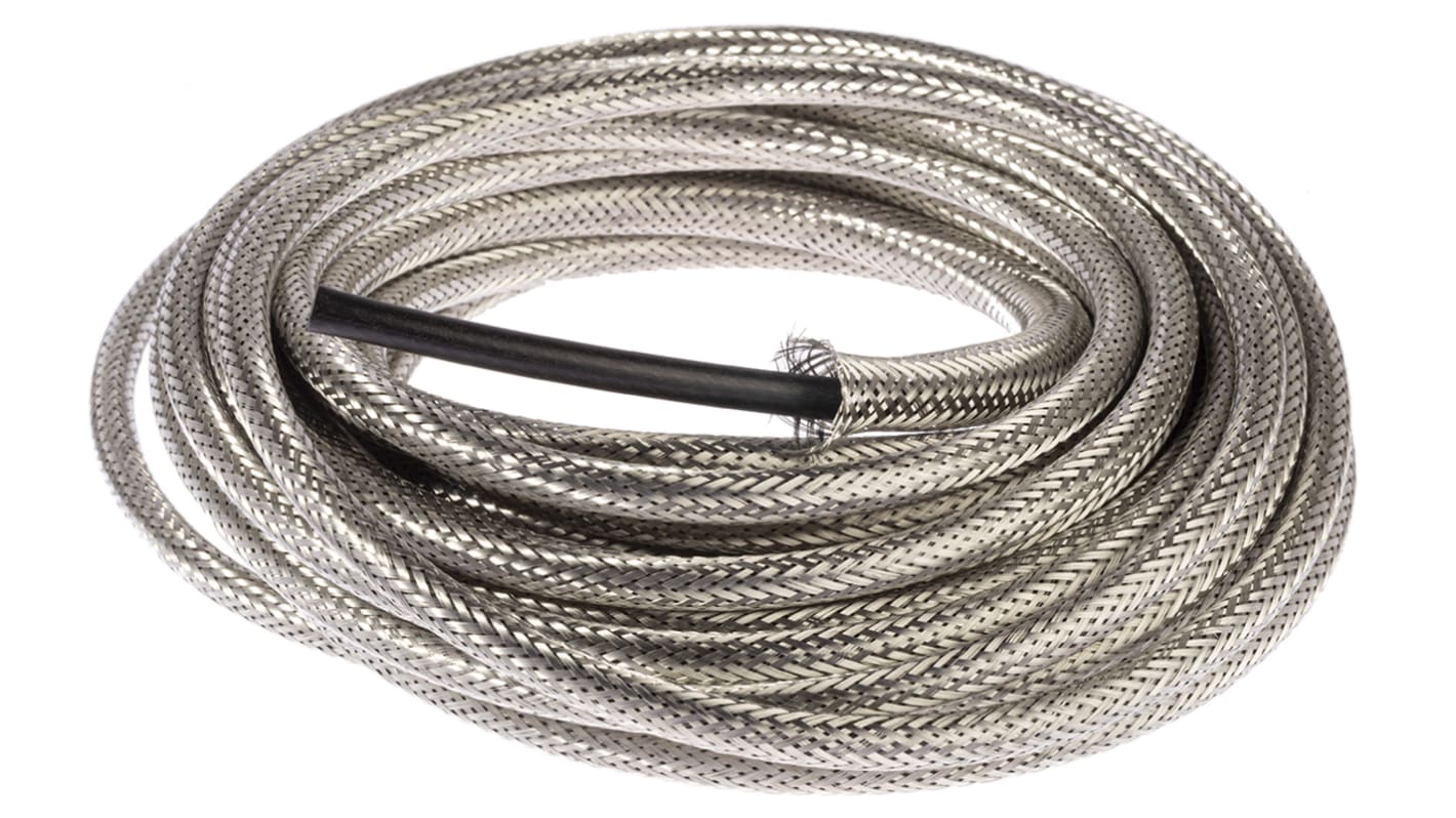 TE Connectivity Braided Copper Cable Sleeve, 6mm Diameter, 10m Length, LWB Series