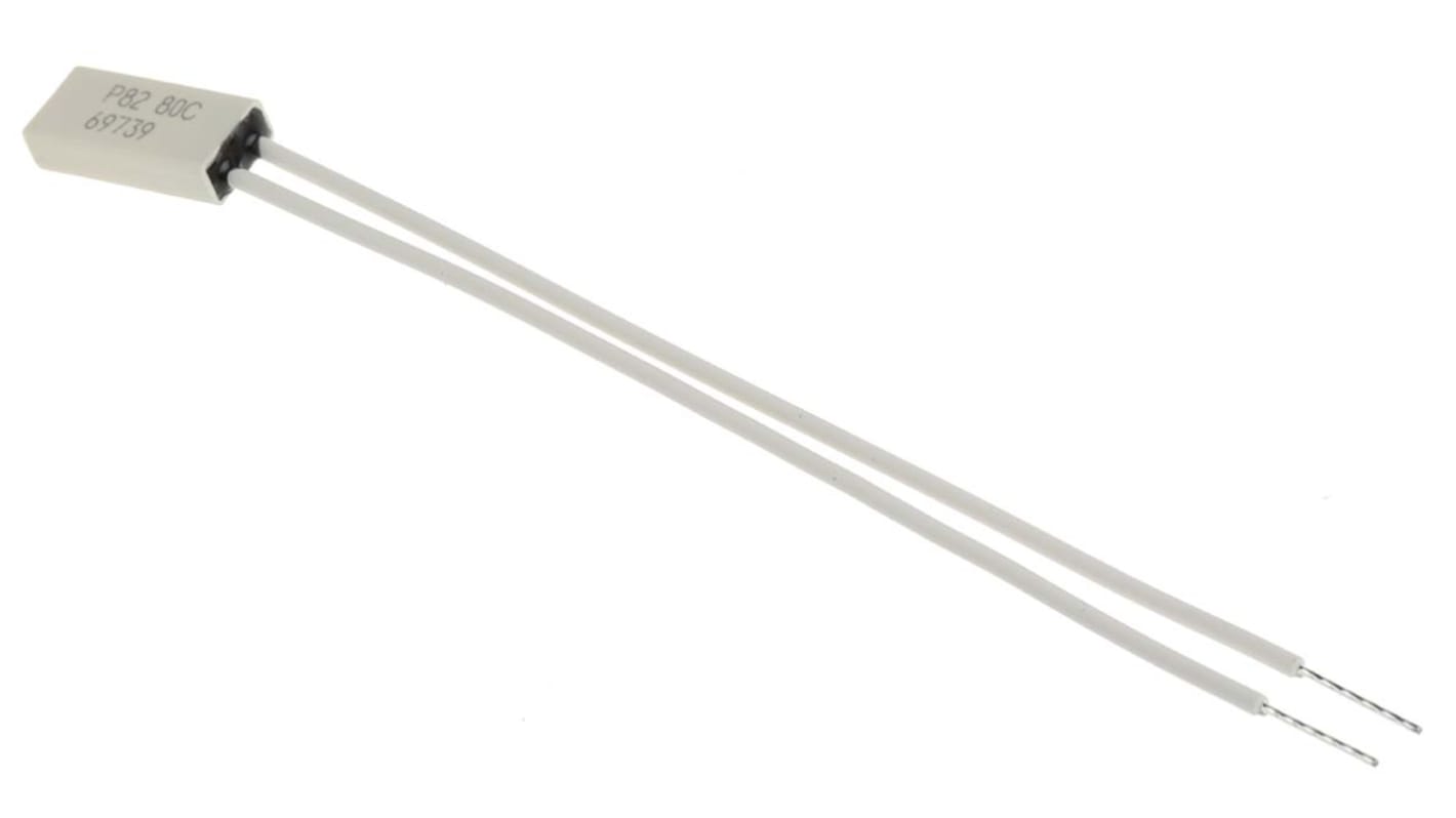 Fusibile termico Limitor, 2,5 A max, +80°C, cavo Radiale 250V ca