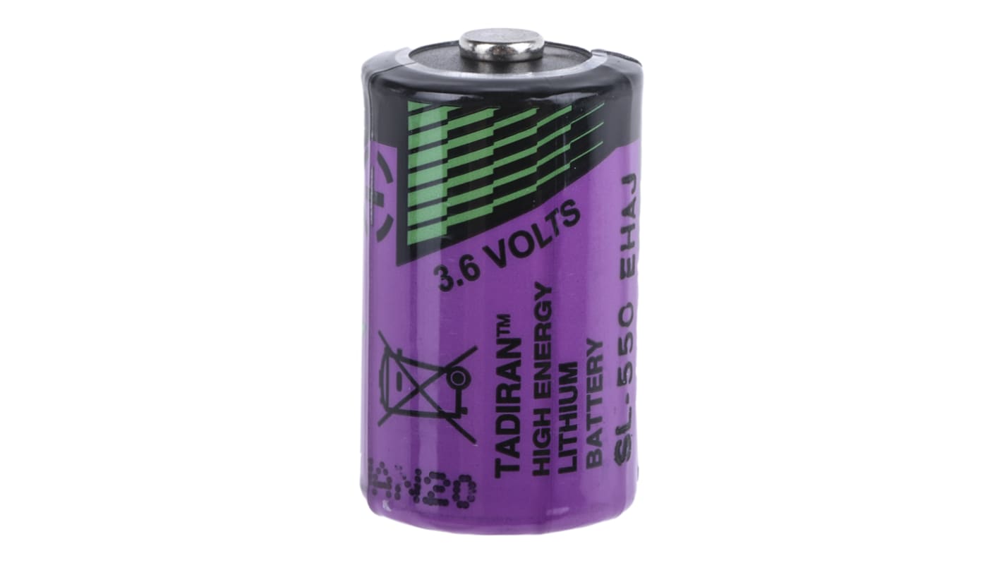 Batteria 1/2 AA Tadiran, Litio cloruro di tionile, 3.6V, 900mAh, terminale standard