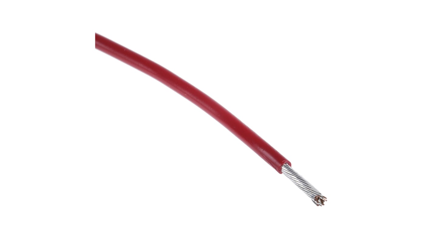 Alpha Wire Hook-up Wire PVC Series Red 0.23 mm² Harsh Environment Wire, 24 AWG, 7/0.20 mm, 30m, PVC Insulation, 3050