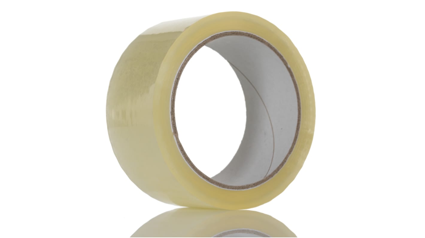 RS PRO Paketband, Polypropylen, transparent, Stärke 0.054mm, 48mm x 66m