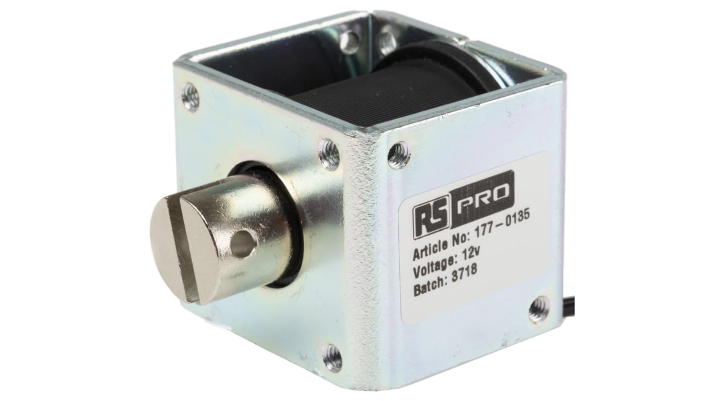 RS PRO Linear Solenoid, 12 V dc, 42.5 x 40.9 x 40.9 mm