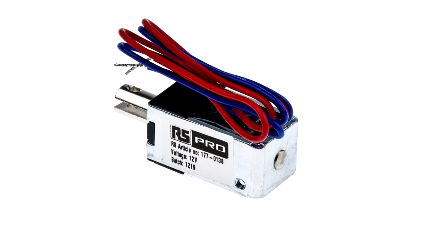 Solenoide lineare RS PRO, 12 V c.c.