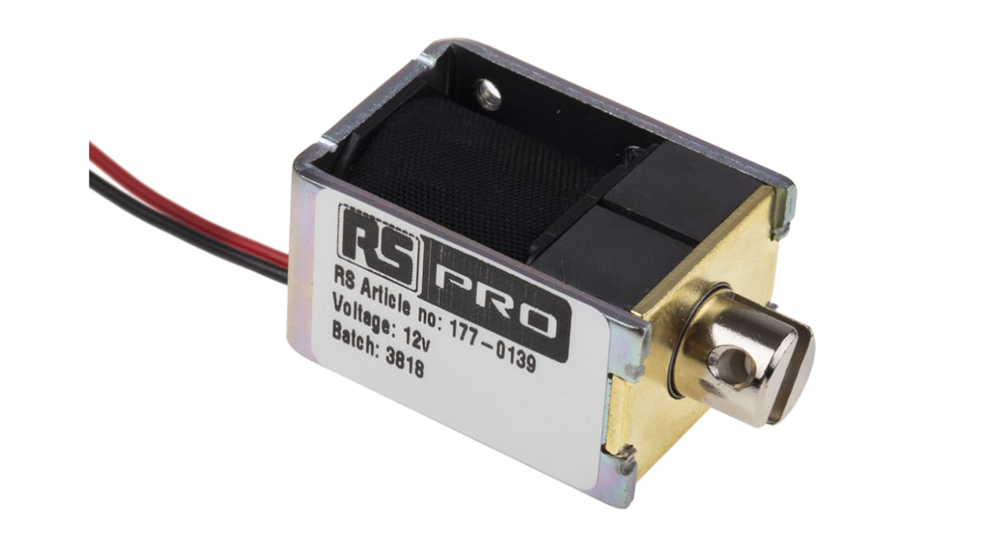 RS PRO Linearmagnet 40 W 12 V dc 10mm 26mm 20mm 36.8mm, 26 x 20 x 36,8 mm