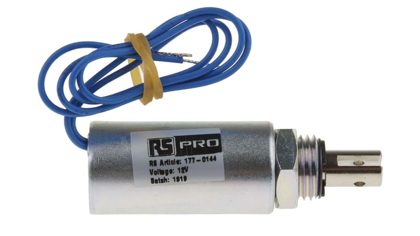 RS PRO Linear Solenoid, 12 V dc