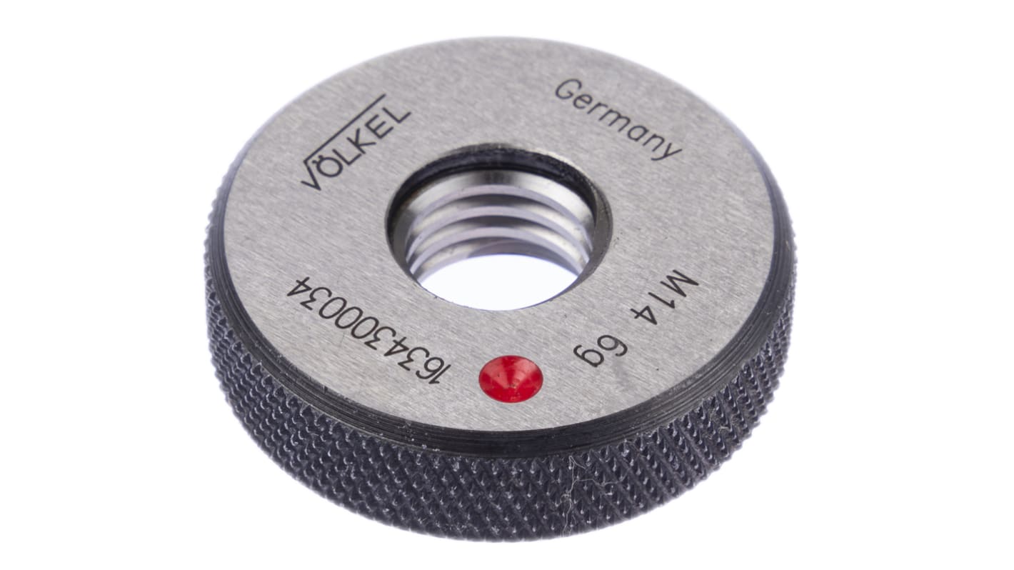 Volkel M14 x 2 Ring Thread Gauge Ring Gauge, 2.0mm Pitch Diameter