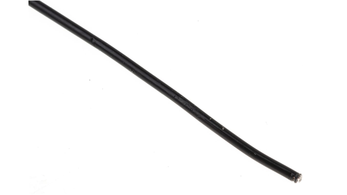 Alpha Wire Hook-up Wire TEFLON Series Black 0.09 mm² Hook Up Wire, 28 AWG, 7/0.13 mm, 30m, PTFE Insulation