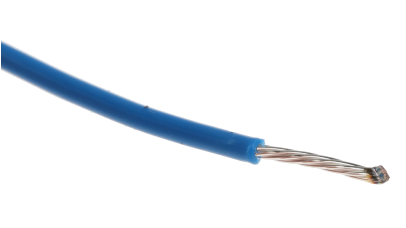 Alpha Wire Hook-up Wire TEFLON Series Blue 0.35 mm² Hook Up Wire, 22 AWG, 7/0.25 mm, 30m, PTFE Insulation, 5855/7 BL005